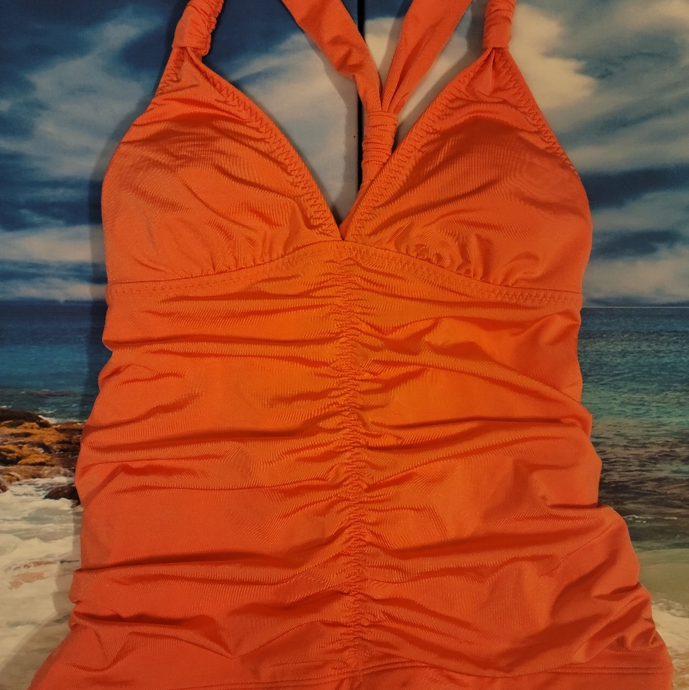 Athleta Orange Tankini Top XS